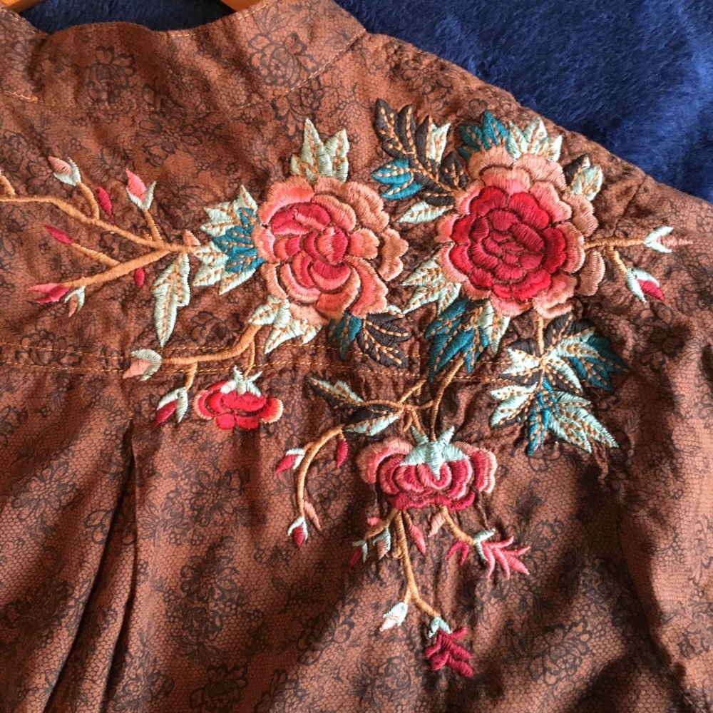 *SOLD* 3JWorkshop Johnny Was embroidered tunic top